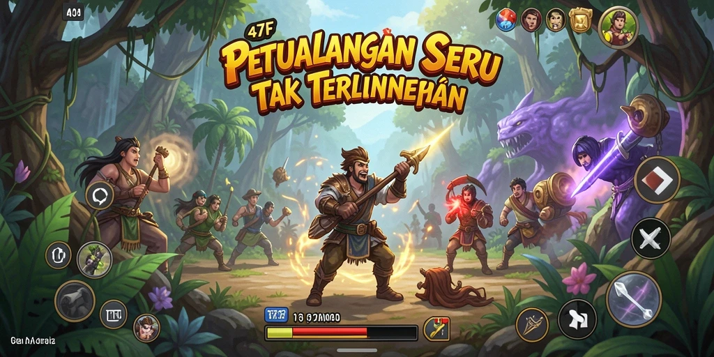 Tampilan gameplay menarik dari 47F dalam petualangan seru.