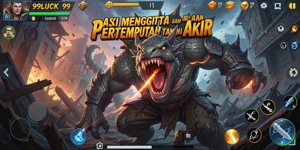 Tampilan gameplay seru dalam aksi adu tempur 99LUCK99.