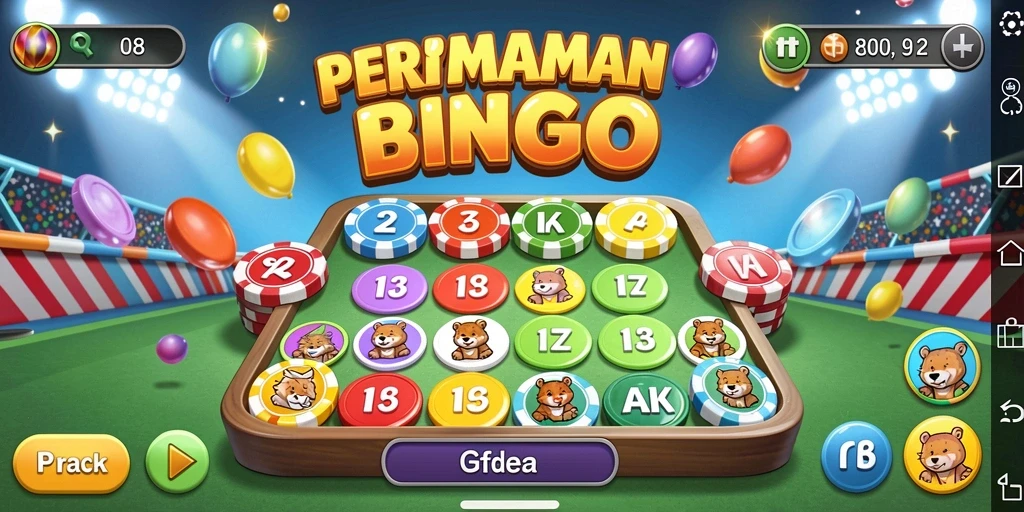 Tangkapan layar menampilkan gameplay Bingo yang seru dan interaktif.