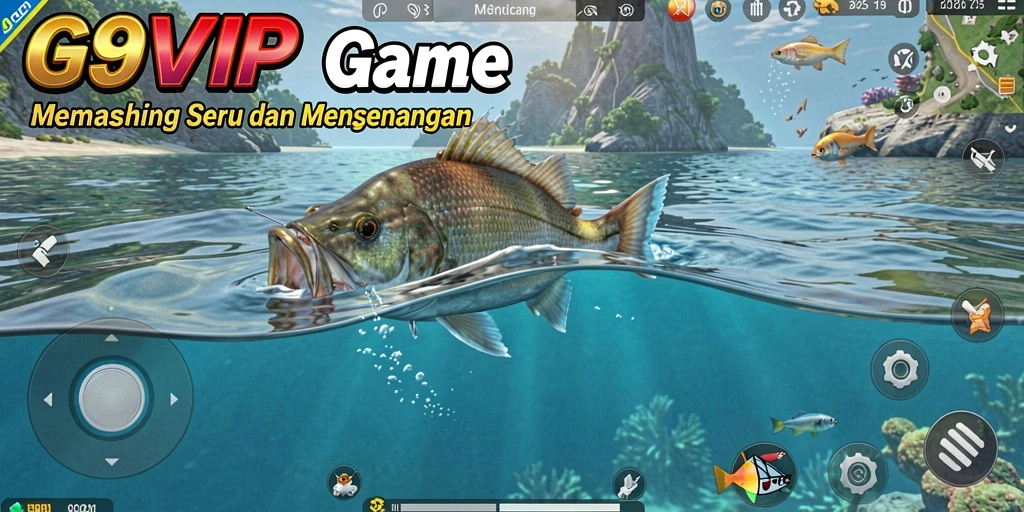 Tampilan gameplay menakjubkan G9VIP saat menangkap ikan.
