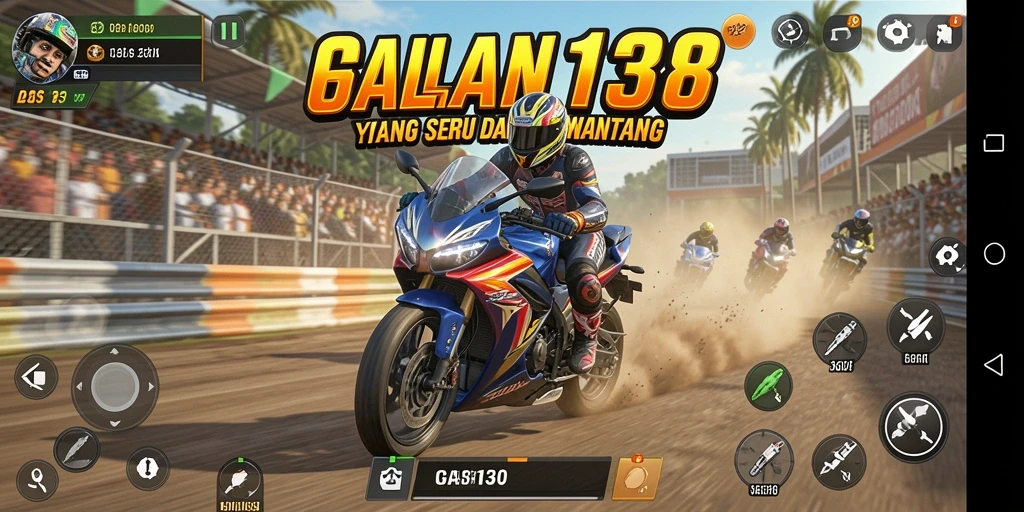 Gameplay <strong>GAS138</strong> yang mendebarkan dengan tampilan motor balap yang luar biasa.