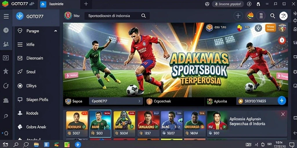 Screenshot utama GOTO77 menampilkan antarmuka taruhan yang menarik dan interaktif.
