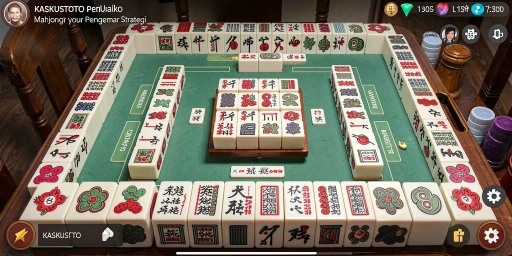 Screenshot utama KASKUSTOTO yang menunjukkan gameplay Mahjong yang seru.