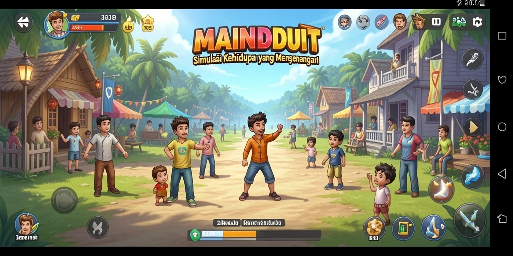 Screenshot utama MAINDUIT menampilkan gameplay yang seru dan interaktif.