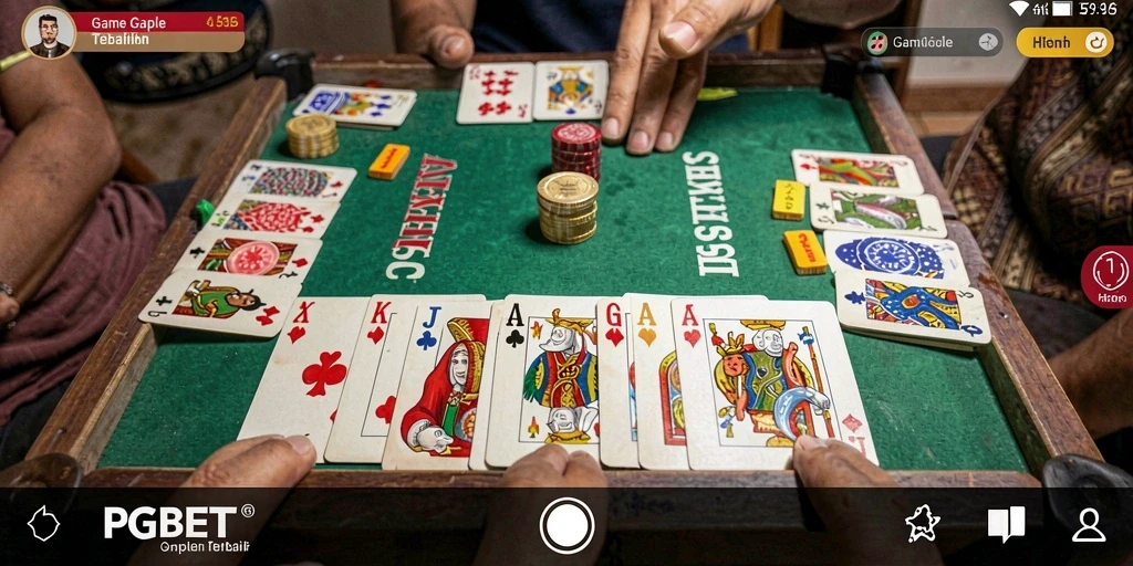 Tampilan gameplay Gaple yang menarik dan seru di PGBET.