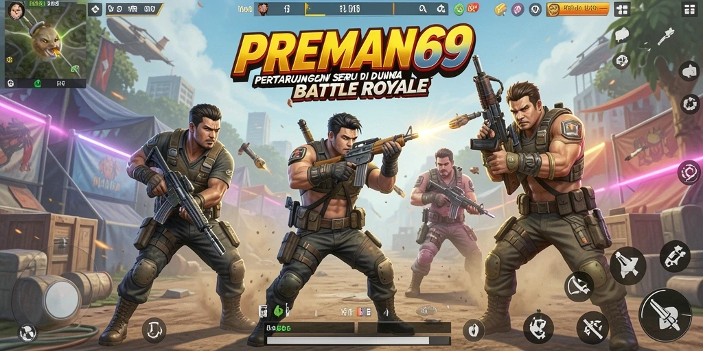 Gameplay seru di PREMAN69 dengan aksi Battle Royale.