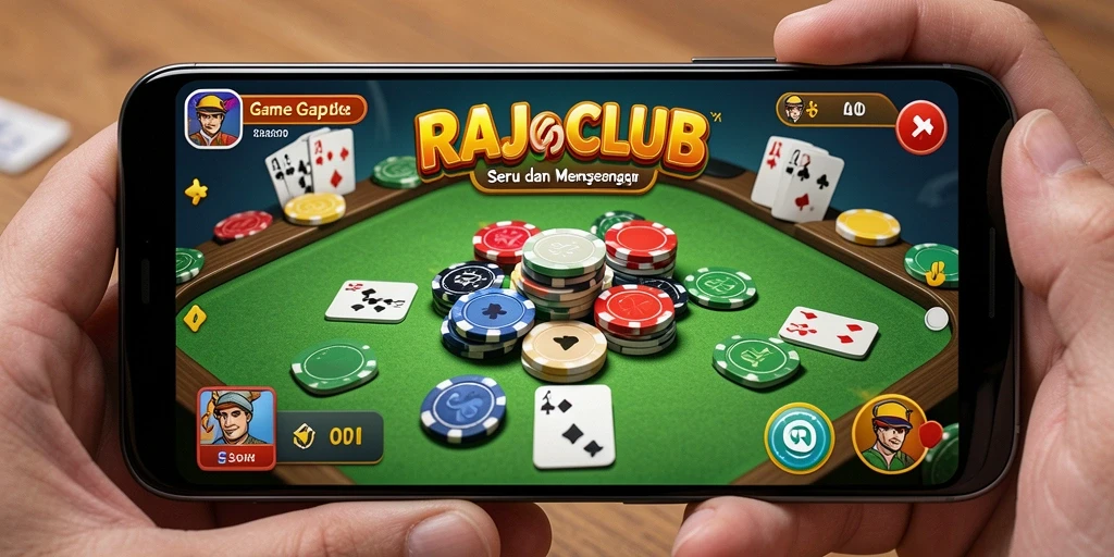 Screenshot gameplay RAJACLUB menampilkan keseruan permainan Gaple.