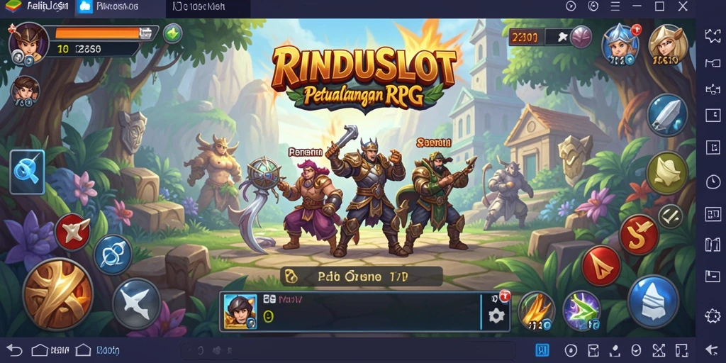 Tangkapan layar gameplay RINDUSLOT yang menampilkan pertempuran seru.