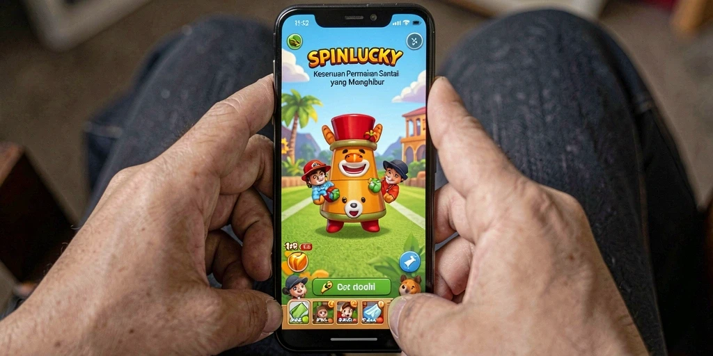 Menampilkan gameplay SPINLUCKY yang seru dan menantang.